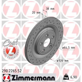 Диск тормозной ZIMMERMANN 290226552