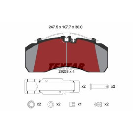 Тормозные колодки для дисков Textar 2927801