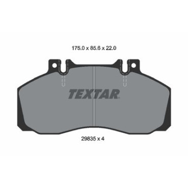 Комплект тормозных колодок из 4 шт. дисков Textar 2983506