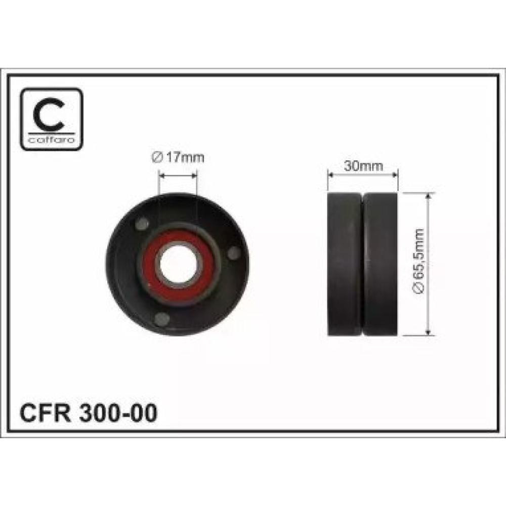 Ролик кулич приводного 65,5x17x30 CAFFARO 30000