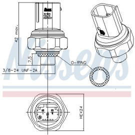 Датчик тиску хладогенту NISSENS 301009