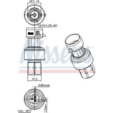 Датчик тиску хладогенту NISSENS 301024