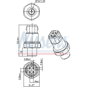 Датчик тиску кондиціонера NISSENS 301036