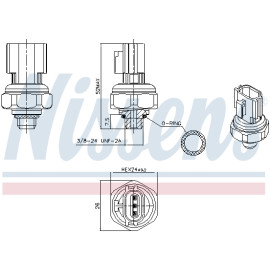 Датчик тиску хладогенту NISSENS 301077
