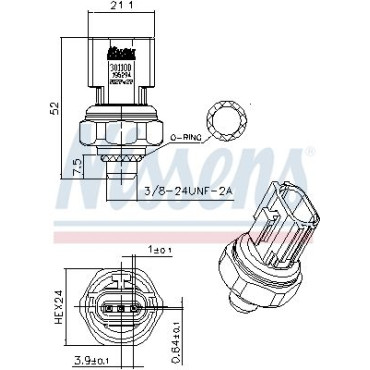Датчик давления кондиционера NISSENS 301100