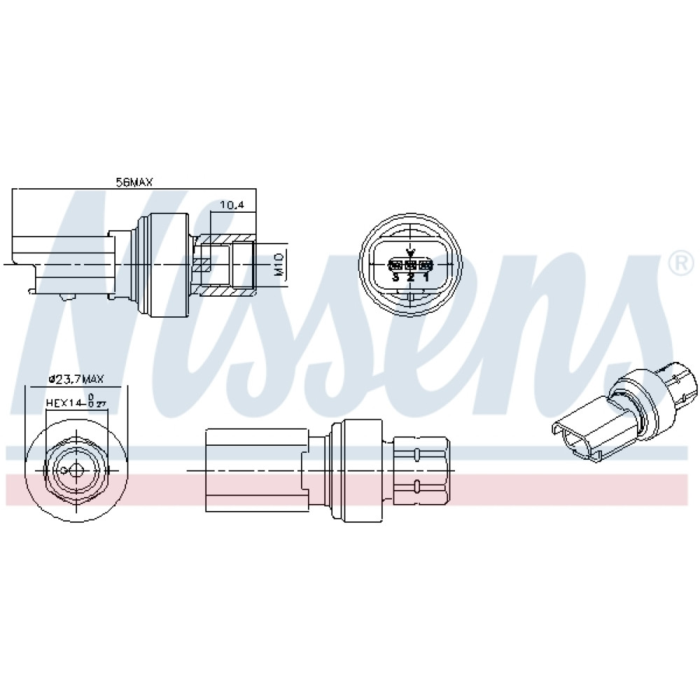 Датчик давления хладогента NISSENS 301136