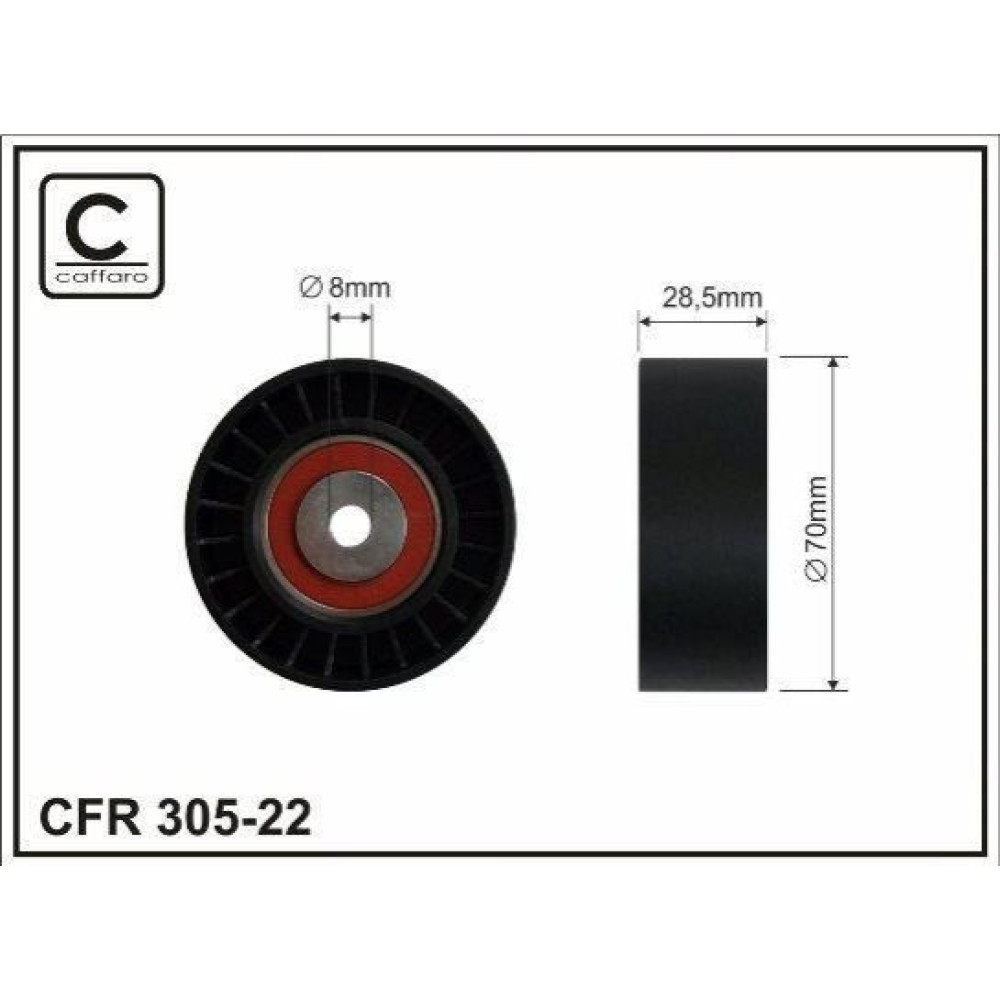 Ролик шкива CAFFARO 30522