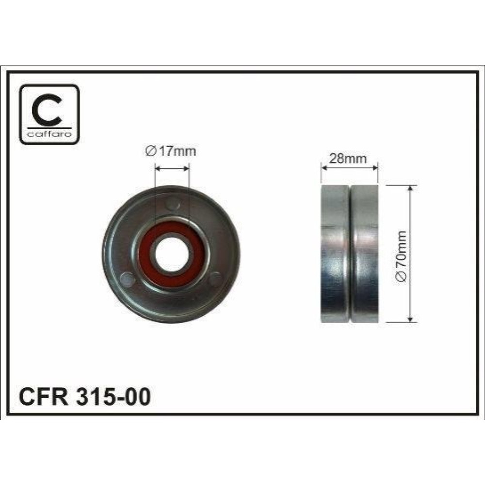 Ролик метал ка поліклинового CAFFARO 31500