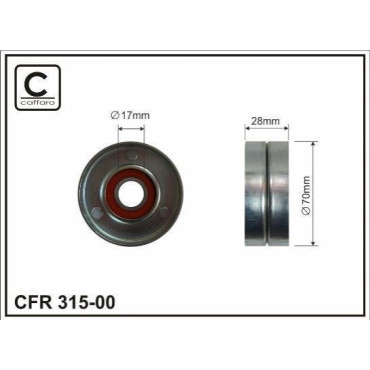Ролик метал ка поліклинового CAFFARO 31500