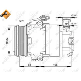 Компресор кондиціонера NRF 32082