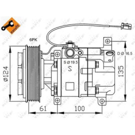 Компрессор кондиционера NRF 32233