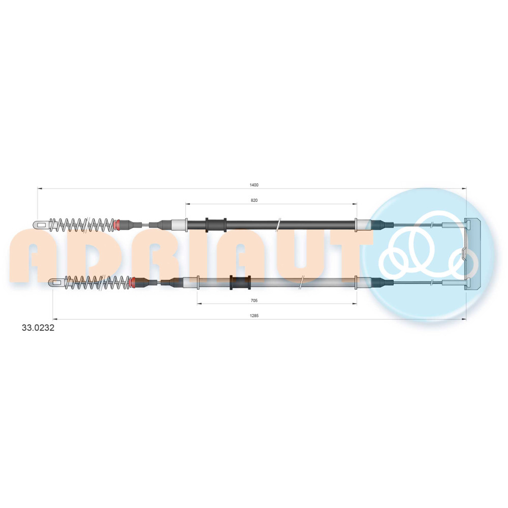 Трос ручного гальма ADRIAUTO 330232