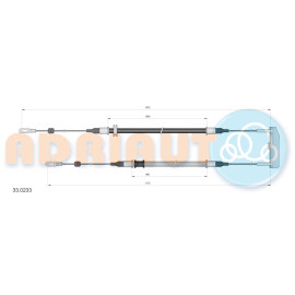 Трос ручного гальма ADRIAUTO 330233
