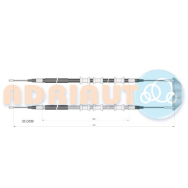 Трос ручного тормоза ADRIAUTO 330280