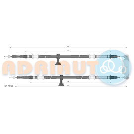 Трос ручного гальма ADRIAUTO 330291