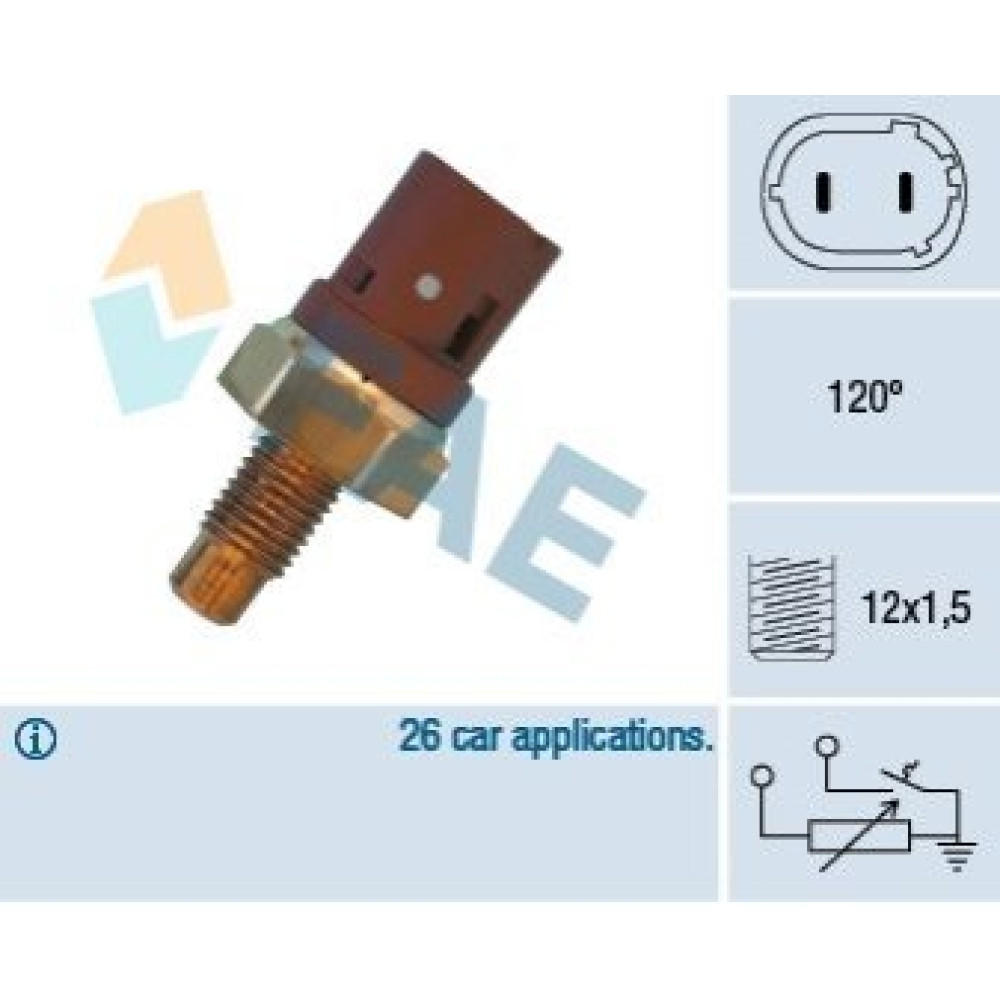 Датчик температури охолоджувальної рідини FAE 34390