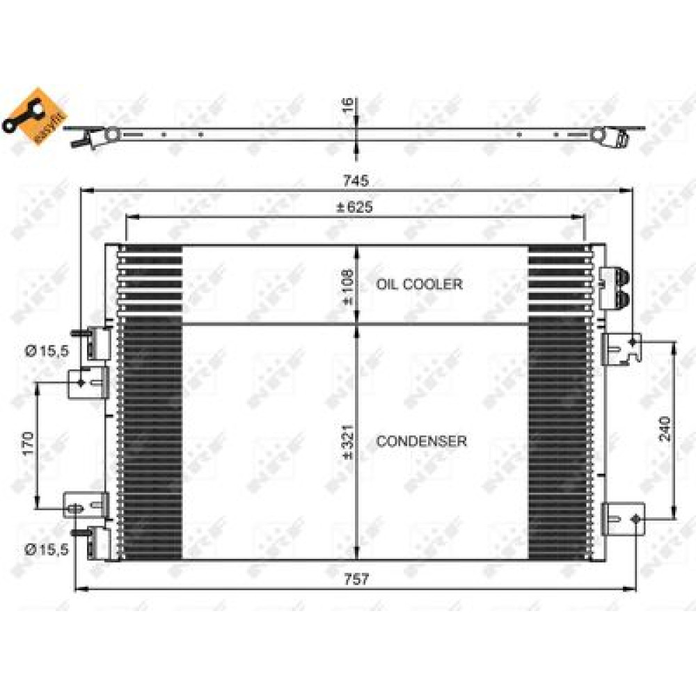 Радіатор кондиціонера NRF 350031