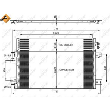 Радіатор кондиціонера NRF 350031