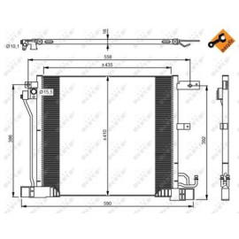 NRF 350040 Радіатор кондиціонера NRF 350040