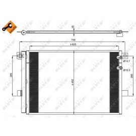 Радиатор кондиционера NRF 350041