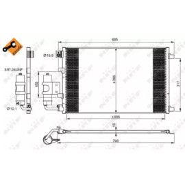 Радіатор кондиціонера NRF 350042