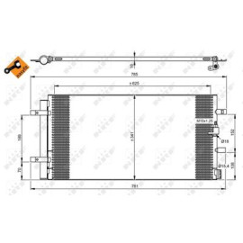 Радиатор кондиционера NRF 350046