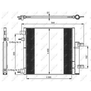 Радіатор кондиціонера NRF 350048