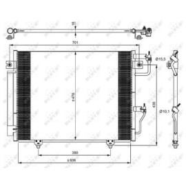 Радіатор кондиціонера NRF 350049