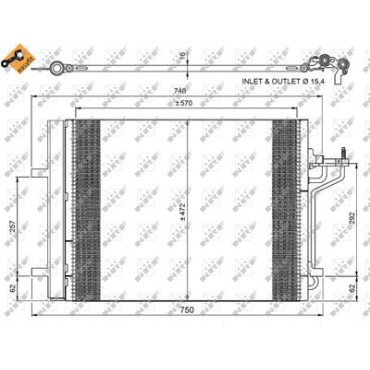 Радіатор кондиціонера NRF 350052