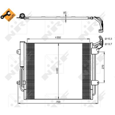 Радиатор кондиционера NRF 350054