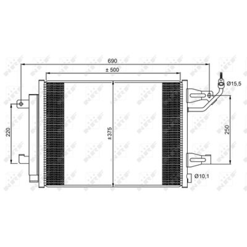 Радіатор кондиціонера NRF 350073