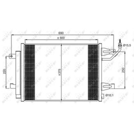 Радіатор кондиціонера NRF 350073