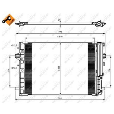 Радиатор кондиционера NRF 350081