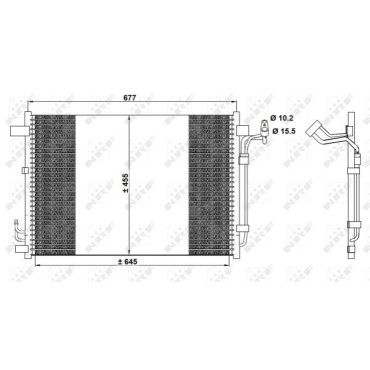 Радіатор кондиціонера NRF 350094