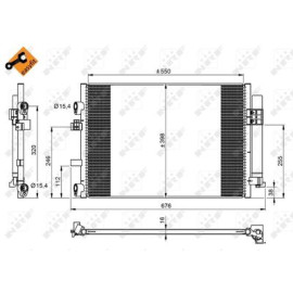 Радіатор кондиціонера NRF 350209