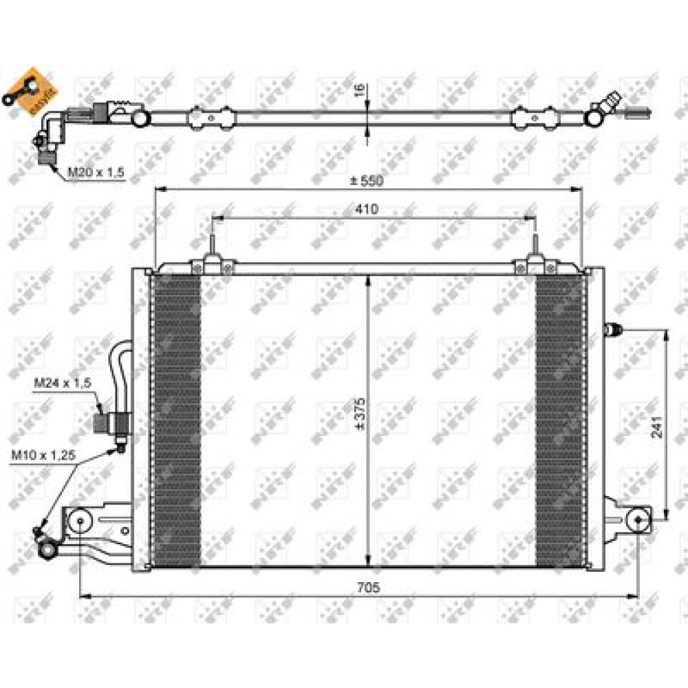 Радіатор кондиціонера NRF 35031