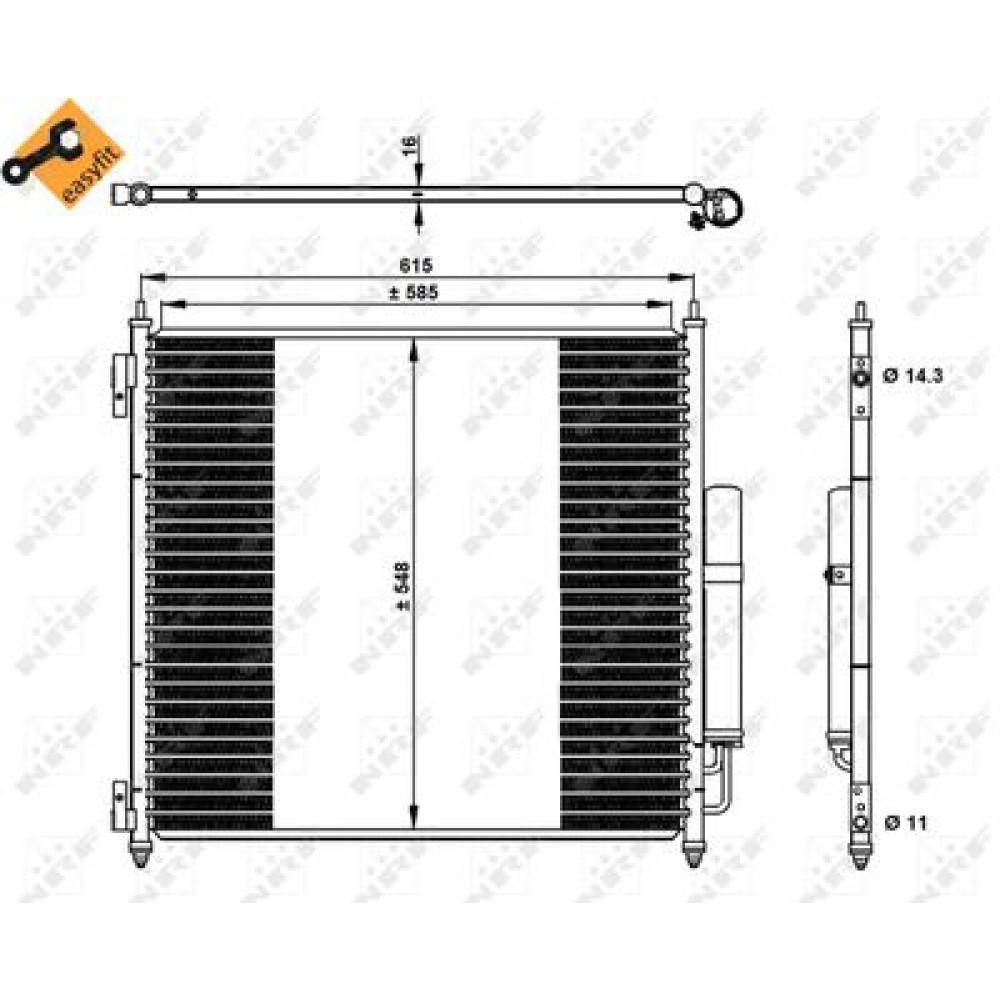 Радиатор кондиционера NRF 350336