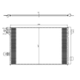 Радіатор кондиціонера NRF 350369
