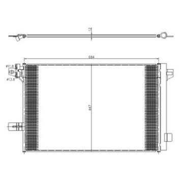 Радіатор кондиціонера NRF 350369
