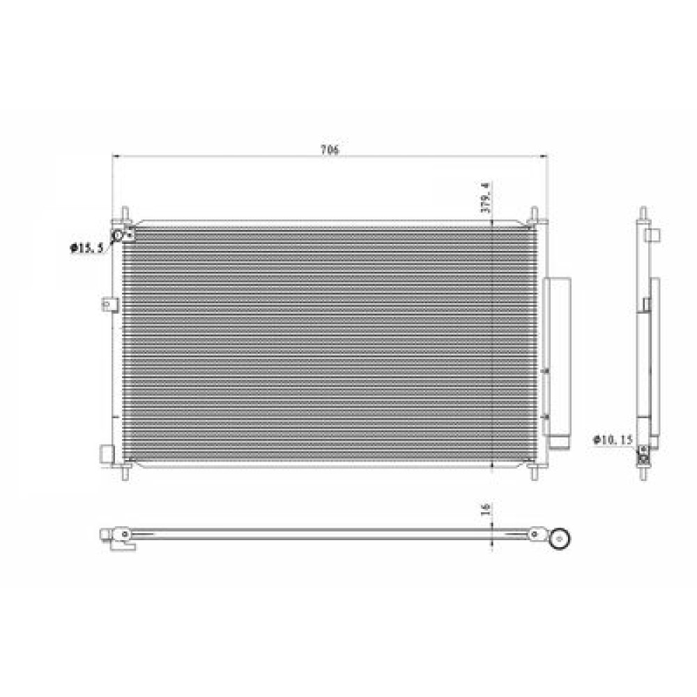 Радіатор кондиціонера NRF 350419