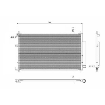 Радіатор кондиціонера NRF 350419