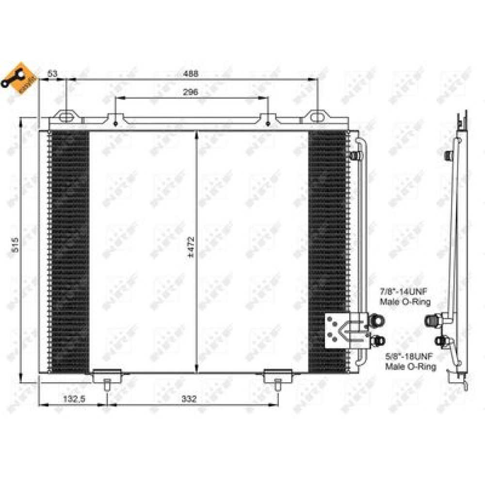 Радіатор кондиціонера NRF 35228