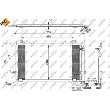 Радіатор кондиціонера NRF 35240