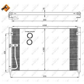 Радиатор кондиционера NRF 35306