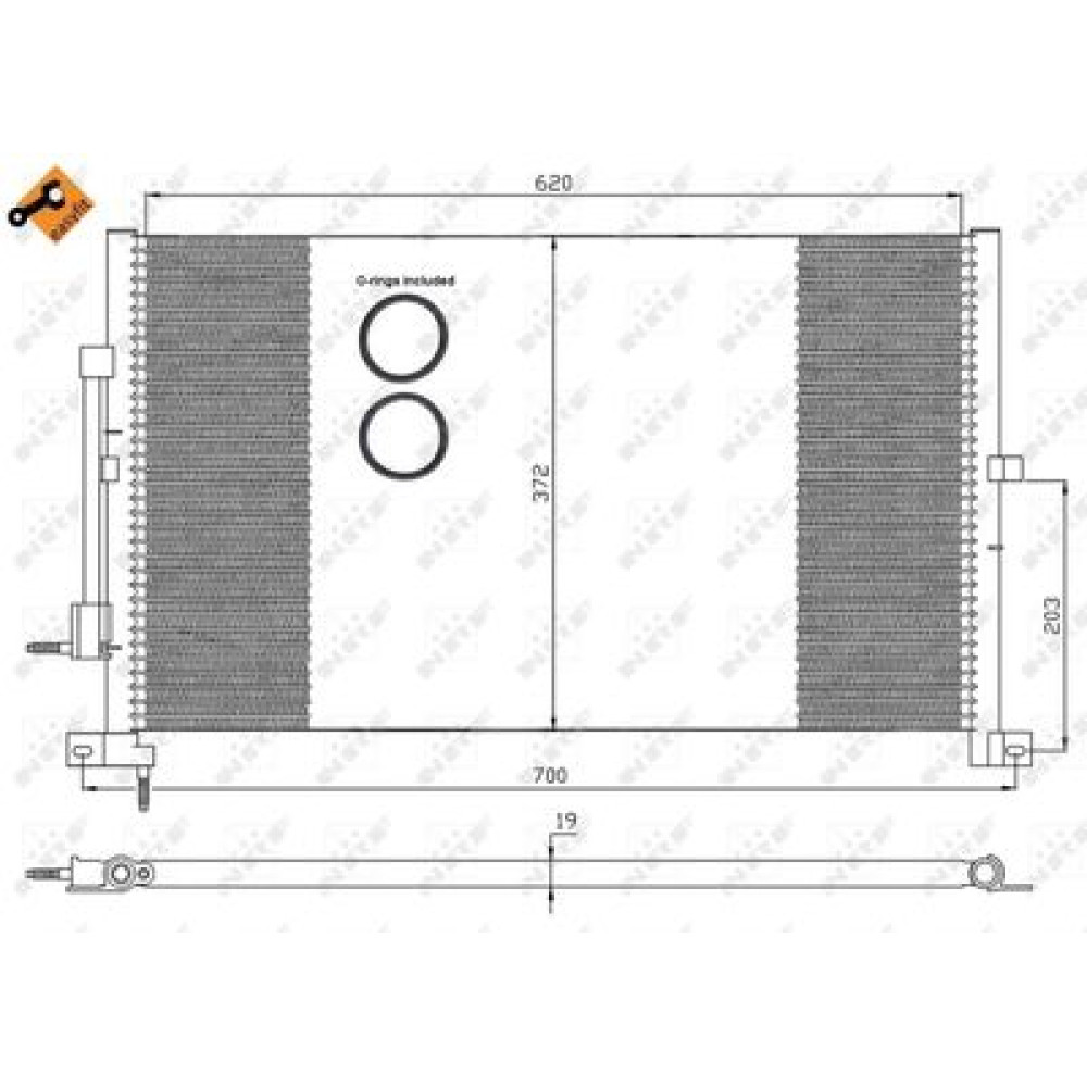 Радіатор кондиціонера NRF 35365