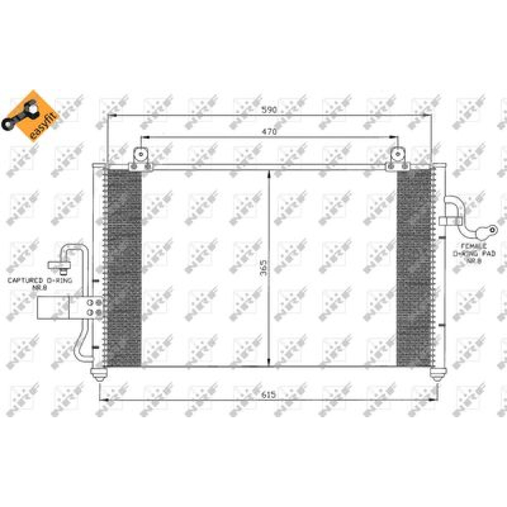 Радіатор кондиціонера NRF 35425