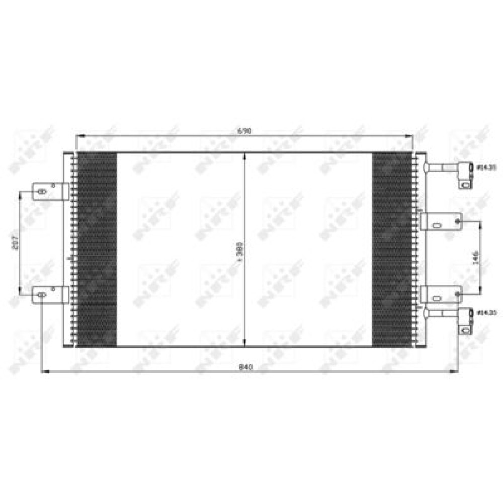 Радіатор кондиціонера NRF 35505