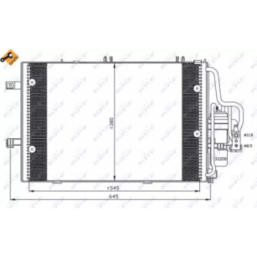 Радіатор кондиціонера NRF 35530