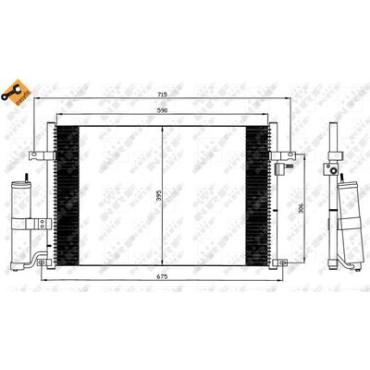 Радіатор кондиціонера NRF 35573