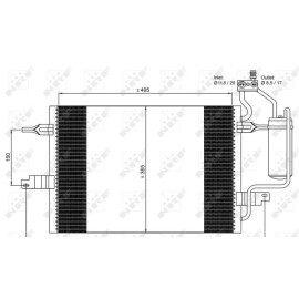 Радіатор кондиціонера NRF 35599